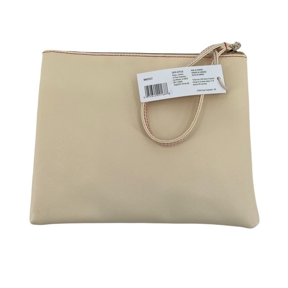 NWT Conair Cream Sophia Joy Girl Power Wristlet Clutch Make Up Bag - Picture 2 of 3
